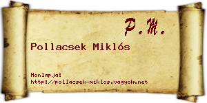 Pollacsek Miklós névjegykártya