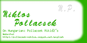 miklos pollacsek business card